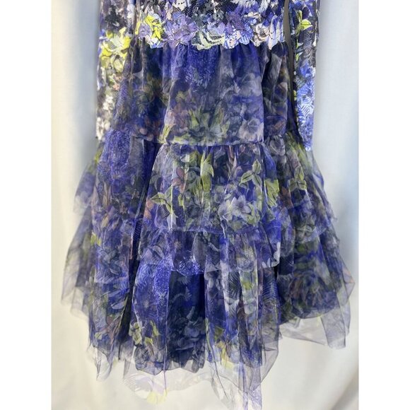 NEW Olvi's Printed Lace with Soft Tulle A-Line Midi Dress $1,720 - Picture 5 of 12